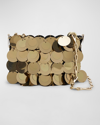 Rabanne Sparkle Nano Disc Shoulder Bag In P711 Light Gold