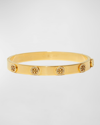 Tory Burch Miller Stud Pave Hinge Bracelet In Tory Gold Crysta