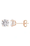 A & M 14K GOLD CUBIC ZIRCONIA 6MM STUD EARRINGS