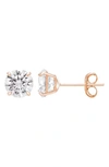 A & M 14K GOLD CUBIC ZIRCONIA 5MM STUD EARRINGS