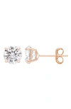 A & M 14K GOLD CUBIC ZIRCONIA 7MM STUD EARRINGS