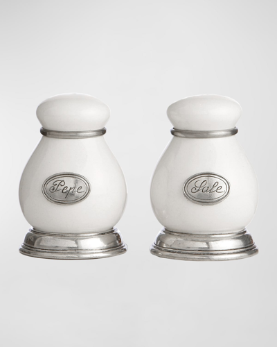 Arte Italica Tuscan Salt & Pepper Shakers In White