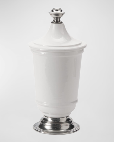 Arte Italica Tuscan Small Footed Canister In White