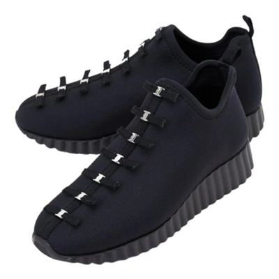 Ferragamo Salvatore  Venus Women's 716847 Black Sneaker In Blue