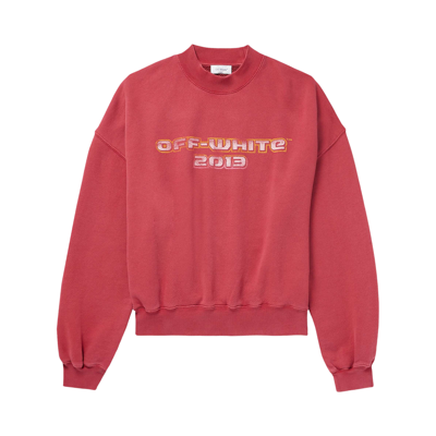 Pre-owned Off-white Digit Bacchus Over Crewneck 'rio Red/multicolor'