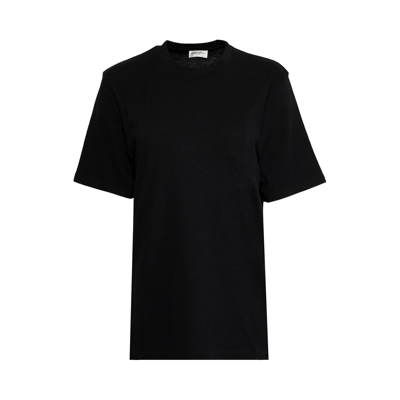 Pre-owned Saint Laurent Logo Embroidered Crewneck T-shirt 'black'