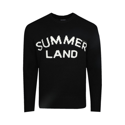 Pre-owned Nahmias Summerland Intarsia Crewneck 'black'