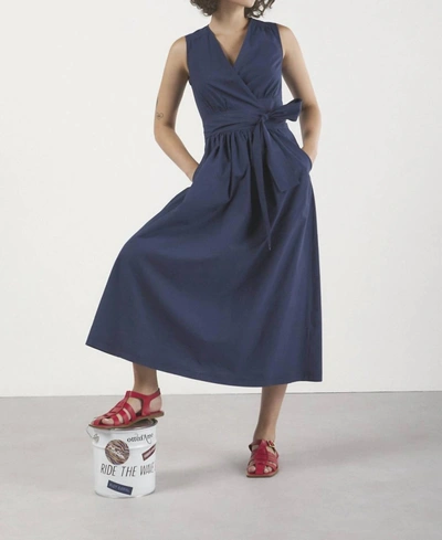 Ottod'ame Papertouch Abito Dress In Blue