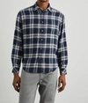 Rails Lennox Button Down In Navy In Blue