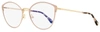 Tom Ford Women's Blue Block Eyeglasses Tf5573b 072 Pink/gold 55mm In Multi