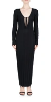 THIRD FORM LIAISON KNIT KEYHOLE MAXI DRESS IN BLACK