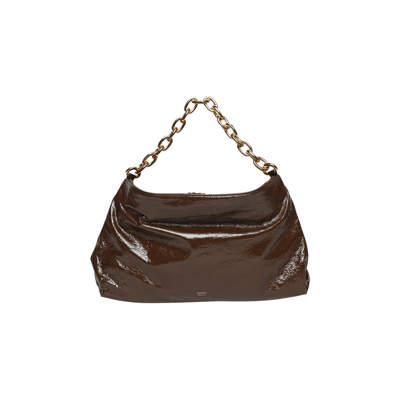 Pre-owned Khaite Clara Shoulder Bag 'coffee' In Brown