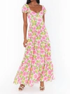 SHOW ME YOUR MUMU CATHY MAXI DRESS IN FRESH FLORAL