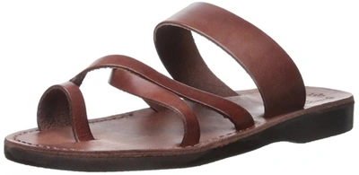 Jerusalem Sandals The Good Shepherd Slide Sandal In Brown