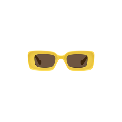 Pre-owned Loewe Chunky Anagram Sunglasses 'shiny Yellow/brown'