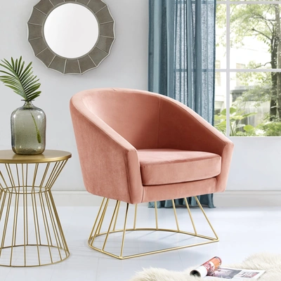 Inspired Home Adalene Velvet Accent Chair