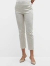 Avenue Montaigne Cropped Leopard-print Twill Pants In Multi
