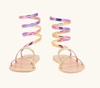 Ancient Greek Sandals Ofis Wraparound Flat Sandals In Multi