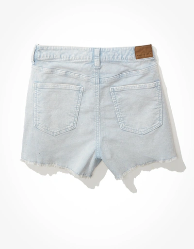 American Eagle Outfitters Ae Stretch Corduroy Mom Shorts In Blue