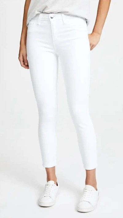 L Agence Marguerite High Rise Skinny Jean In Blanc In White