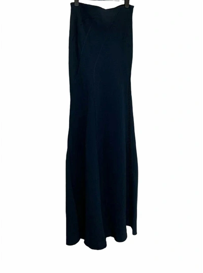 Byron Lars Drape Bias Skirt In Blue