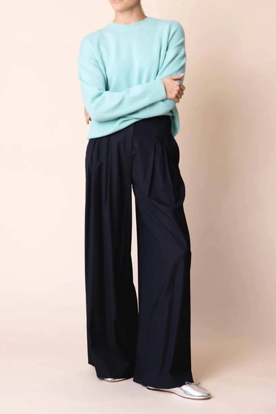 Twp Pressed-crease Palazzo Trousers In Black