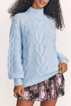 Loveshackfancy Izia Pullover In Blue Haze In Blue