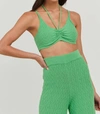 CHARLIE HOLIDAY CAMILA BUSTIER TOP IN GREEN