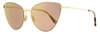 Tom Ford Women's Cat Eye Sunglasses Tf1005 Anais-02 28z Gold/rose Havana 62mm In Multi