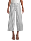 AVENUE MONTAIGNE ALEX RELAXED STRAIGHT ANKLE PANT IN COASTAL STRIPE