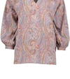 Bishop + Young Zoe Smocked Blouse In Dusk Paisley In Multi