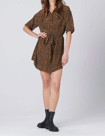 Saltwater Luxe Rustic Leo Tunic Dress In Brown