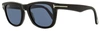 Tom Ford Men's Kendel Polarized Sunglasses Tf1076 01m Black 54mm In Multi