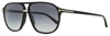 Tom Ford Men's Navigator Sunglasses Tf1026 Bruce 01d Black/gold 61mm In Multi