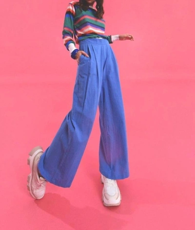 Molly Bracken Woven Pant In Blue