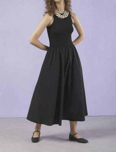 Ottod'ame Papertouch Abito Dress In Black