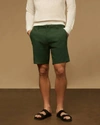 Onia Men Stretch Linen Traveler Short In Forest Green In Green