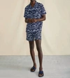 Onia Men Vacation Shirt In Deep Navy Waves In Multi