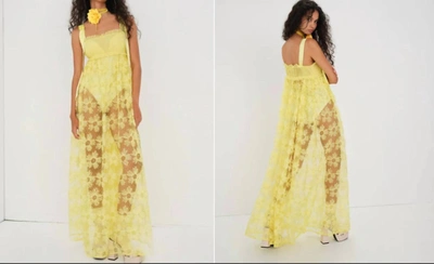 For Love & Lemons Emma Maxi Dress In Yellow