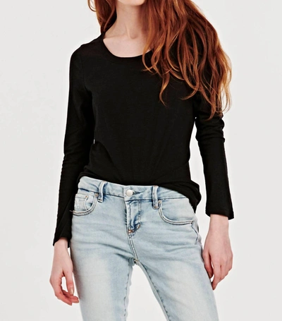Another Love Cassie Long Sleeve Top In Black