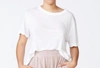 Monrow Loft Crew Neck Tee In White In White
