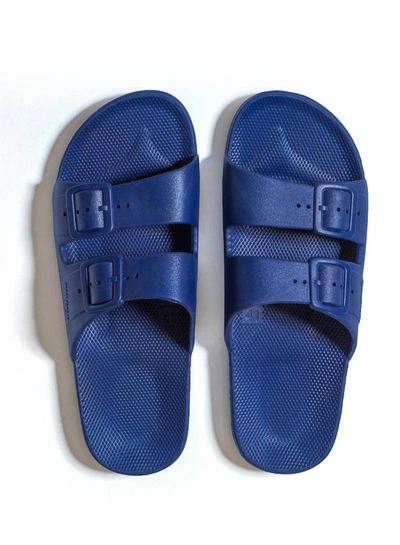 Freedom Moses Navy Slides In Blue