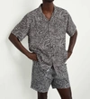 Onia Men Vacation Paisley Shirt In Black In Black