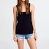 Re/done Ribbed Tank Top In Black
