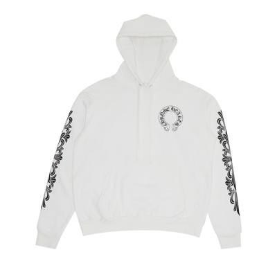 Pre-owned Chrome Hearts Floral Horseshoe Hoodie 'white'