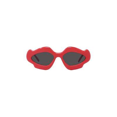 Pre-owned Loewe Paula's Ibiza Flame Sunglasses 'shiny Red/smoke'