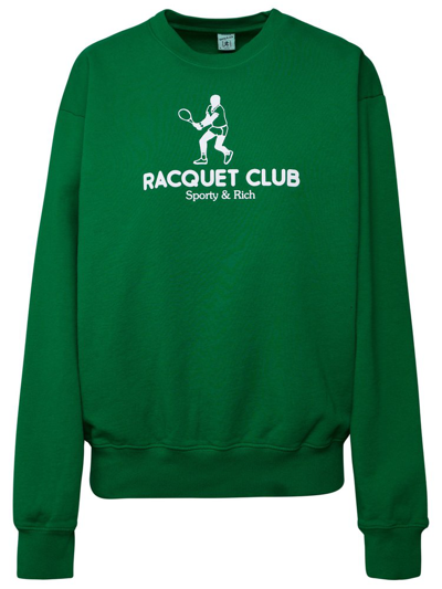 Sporty And Rich Sporty & Rich Graphic Printed Crewneck Sweatshirt In Green