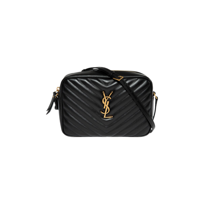 Pre-owned Saint Laurent Lou Quilted Crossbody Bag 'black'