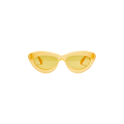 Pre-owned Loewe Curvy Sunglasses 'shiny Yellow/roviex'