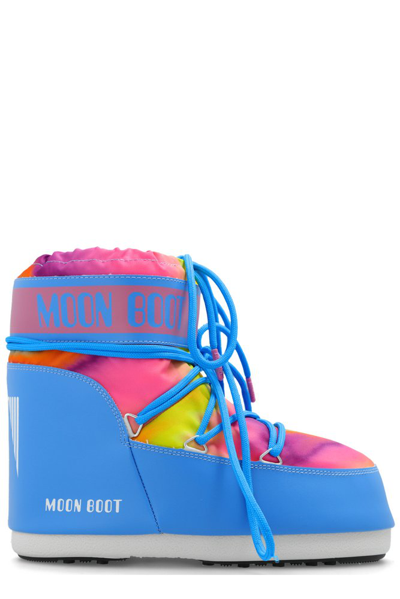 Moon Boot Icon Low Tie-dye Boots In Blue